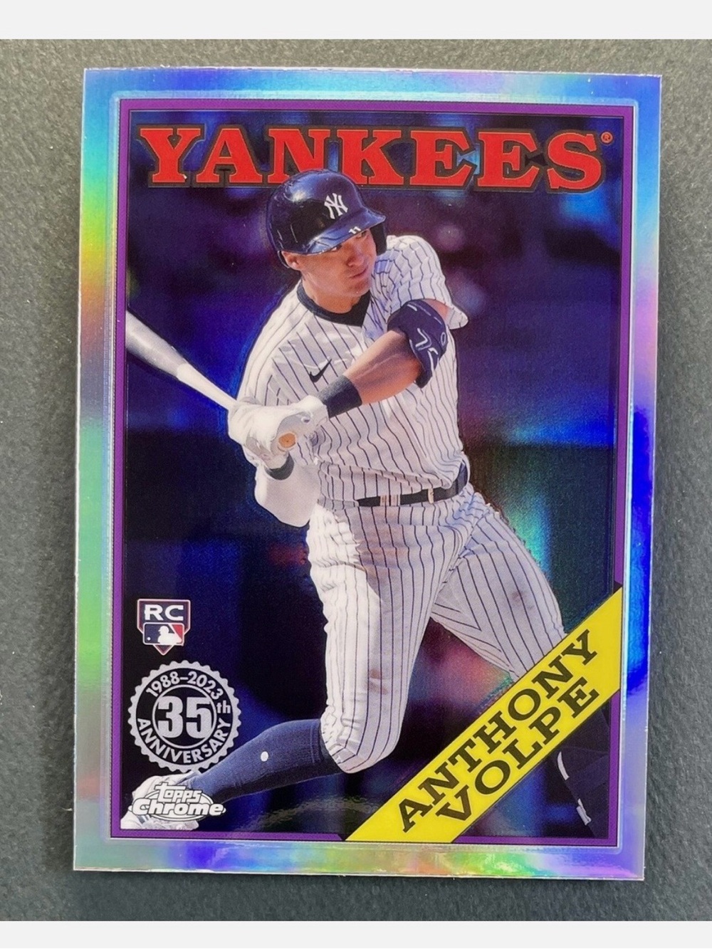 New York Yankees 2023 Anthony Volpe RC Topps Chrome Update #88CU-17 Rookie Card